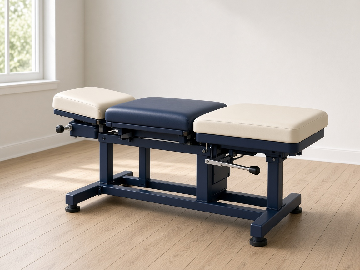 Unbranded chiropractic table in a treatment room